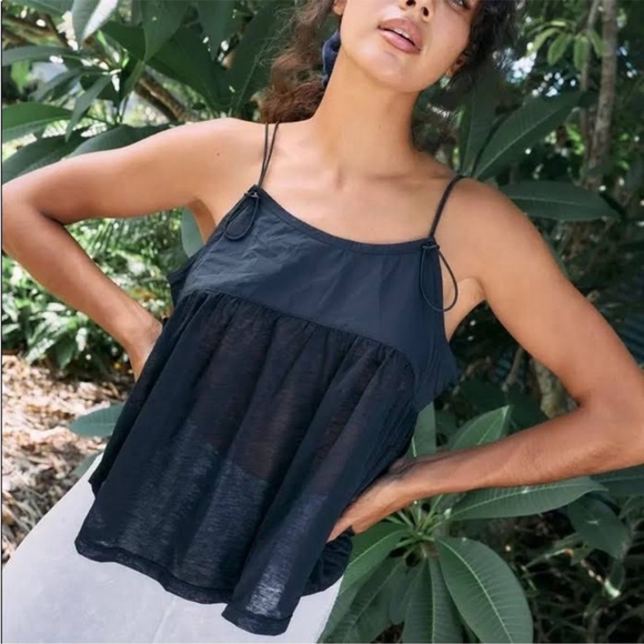 Free People Movement Catch My Drift Black Tank size Small - Picture 2 of 8